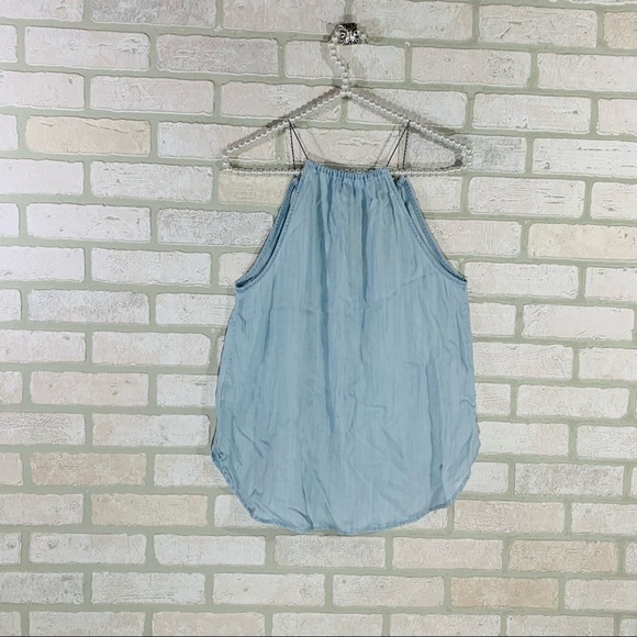 Rails Liv Light Vintage Wash Chambray Sleeveless Top Size XS - Picture 7 of 9